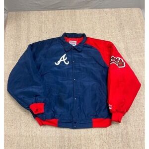 Vintage Atlanta Braves Jacket Mens XXL 1990s blue Starter‎ MLB
